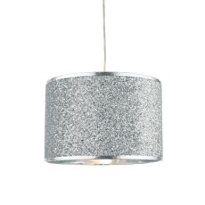 Bistro E27 Non Electric Silver Glitter Finish Shade With Silver Inner (Shade Only)