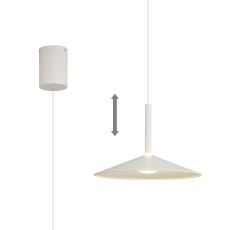 Calice 32cm Rise And Fall Pendant, 9W LED, 3000K, 800lm, White, 3yrs Warranty