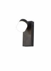 Canva Wall Lamp Single Adjustable, 1 x 5W LED, 4000K, 415lm, IP44, Sand Black, 3yrs Warranty