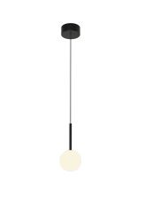 Cellar Pendant 1 Light, Replaceable 5W LEDs, 4000K, Black