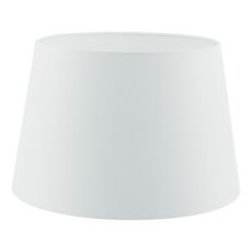 Cezanne E27 White Faux Silk Tapered 35cm Drum Shade (Shade Only)