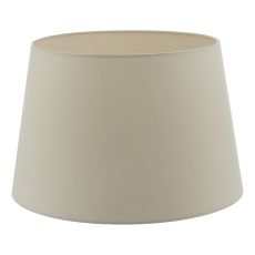 Cezanne E27 Taupe Faux Silk Tapered 40cm Drum Shade (Shade Only)