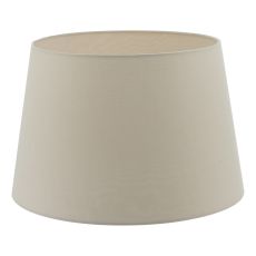 Cezanne E27 Taupe Faux Silk Tapered 45cm Drum Shade (Shade Only)