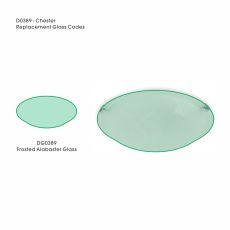 Clester Replacement Medium Frosted Alabaster Glass For D0389, D0392