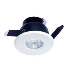 Cies Downlight 8.4cm Round 7W COB LED 4000K, 640lm, IP54, Matt White, Driver Included, 3yrs Warranty