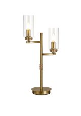 Cindy Table Lamp, 2 x E14, Antique Brass