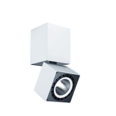 Columbretes Spotlight 7.6cm Square 12W LED 3000K, 1040lm, Matt White, 3yrs Warranty