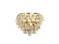 Coniston Wall Lamp, 1 Light E14, French Gold/Crystal