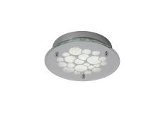 Coral Flush 25cm Round 15.5W LED 4000K Chrome / Crystal Sand, 620lm, 3yrs Warranty