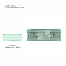 Cosmic Wall Lamp Replacement Glass With Crystal For IL31251