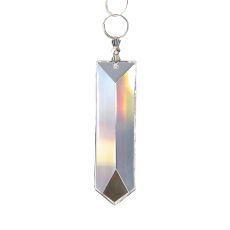 Crystal Pointed Rectangle Without Ring Clear 63mm