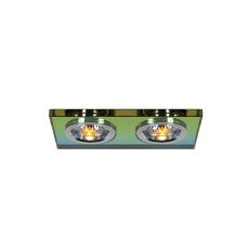 Crystal Dual Head Downlight Rectangle Rim Only Spectrum, 2 x IL30800 REQUIRED TO COMPLETE THE ITEM, Cut Out: 144x62mm