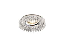 Crystal Downlight Round With Square Crystals Perimeter Rim Only Clear, IL30800 REQUIRED TO COMPLETE THE ITEM, Cut Out: 62mm