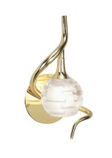 Dali Wall Lamp Switched 1 Light G9, Polished Brass