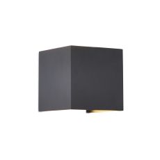 Davos Square Wall Lamp, 2 x 6W LED, 3000K, 1100lm, IP54, Anthracite, 3yrs Warranty