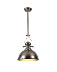 Davvid Pendant, 1 x E27, Polished Nickel/Frosted Glass