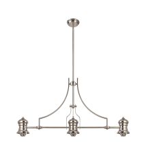 Davvid (FRAME ONLY) Linear Pendant, 3 x E27, Polished Nickel