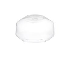Davvid Chamfered Round 30cm Clear Glass (F), Lampshade