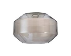Davvid Chamfered Round 30cm Cognac Glass (F), Lampshade