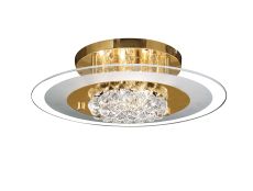 Delmar Flush Round 6 Light G9 French Gold/Glass/Crystal
