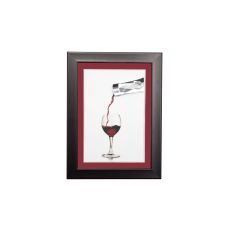 (DH) Dine Pouring Wine, Black Frame Clear Crystal