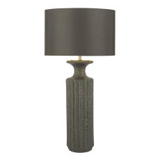 Dugan 1 Light E27 Black Volcanic Glaze Table Lamp With Inline Switch (Base Only)