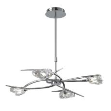 Eclipse Telescopic Convertible To Semi Flush 4 Light G9, Polished Chrome