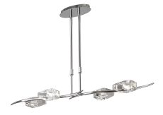 Eclipse Linear Telescopic 4 Light G9 Bar, Polished Chrome