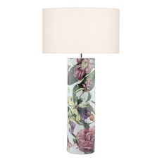 Bloomaa 1 Light E27 Tropical Print Ceramic Table Lamp With Inline Switch (Base Only)