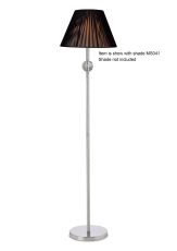 Ekinsale Floor Lamp WITHOUT SHADE 1 Light E27 Polished Chrome/Crystal