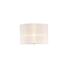 Florence Round Organza Shade White 380mm x 260mm, Suitable For Floor Lamp