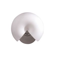 Fosil Wall Lamp Switched 2 Light G9, Satin Nickel/Frosted White Glass