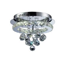 Galaxy Flush Ceiling Round 16W LED 6000K Polished Chrome/Crystal