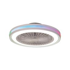 Gamer 40W LED Dimmable White/RGB Ceiling Light With Built-In 20W DC Reversible Fan, c/w Remote Control, 4200lm, White