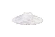 Gilda Flat 21.5cm Corrugated Patterned Clear Glass Lampshade