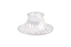 Gilda Funnel Bell 20cm Corrugated Effect Clear Glass Lampshade