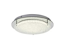 Gino Flush Ceiling, 450mm Round, 24W 2200lm LED 4000K Polished Silver