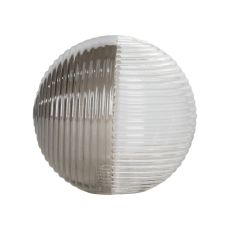 Accessory Mix & Match 10cm Smoked & Clear Ribbed Glass Shade