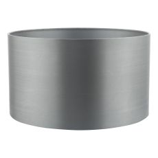 Hilda E27 Grey Faux Silk 35cm Drum Shade (Shade Only)
