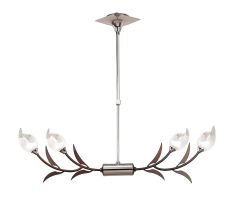 Holland Telescopic Linear Pendant Line 4 Light G9, Polished Chrome, Wenge