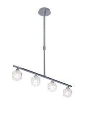 Ice Linear Pendant 4 Light G9 ECO Bar, Polished Chrome