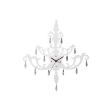 (DH) Infinity Chandlier Clock White/Crystal
