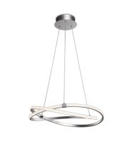 Infinity Pendant 42W LED 3000K, 3400lm, Dimmable Silver/Polished Chrome/White Acrylic, 3yrs Warranty