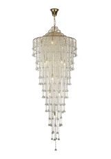 Inina Tall Pendant 15 Light E14 French Gold/Crystal Item Weight: 29.7kg