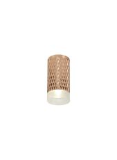 Jovis 1 Light 11cm Surface Mounted Ceiling GU10, Rose Gold/Acrylic Ring