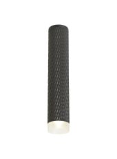 Jovis 1 Light 30cm Surface Mounted Ceiling GU10, Sand Black/Acrylic Ring