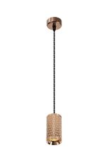 Jovis 1 Light 11cm Pendant Light GU10, Rose Gold