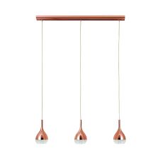 Khalifa Linear Pendant 3 Light GU10 Line Copper