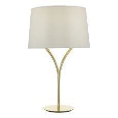 Dar KIN4235 Kinga Single Table Lamp Polished Gold With Shade Finish
