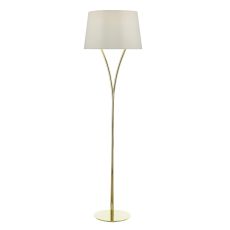 Dar KIN4935 Kinga Single Floor Lamp Polished Gold With Shade Finish 